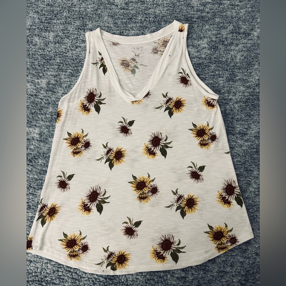 Floral V-Neck Tank Top